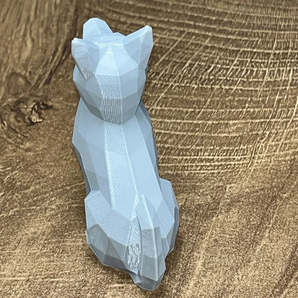Poly 3D Print Toy Fidget Statue Figurine Dog‎ Sitting
